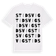 White t-shirt med Stidsvig ordlek t-shirt