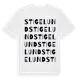 White t-shirt med Stigelund ordlek t-shirt