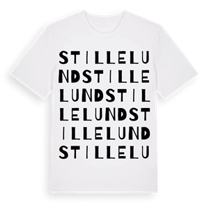 Stillelund ordlek t-shirt – ekologisk bomull t-shirt från Pinshirt