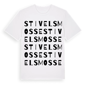 Stivelsmosse ordlek t-shirt – ekologisk bomull t-shirt från Pinshirt