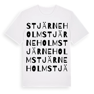 Stjärneholm ordlek t-shirt – ekologisk bomull t-shirt från Pinshirt