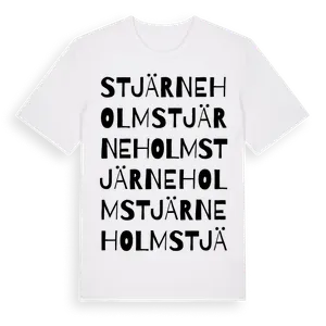 Stjärneholm ordlek t-shirt – ekologisk bomull t-shirt från Pinshirt