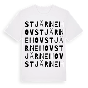 Stjärnehov ordlek t-shirt – ekologisk bomull t-shirt från Pinshirt