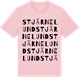 Pink Cotton t-shirt med Stjärnelund ordlek t-shirt