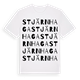 White t-shirt med Stjärnhaga ordlek t-shirt