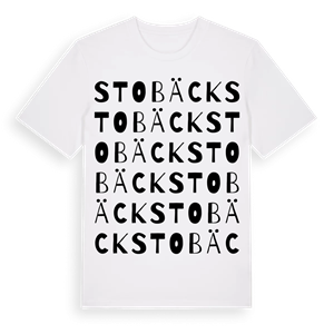 Stobäck ordlek t-shirt – ekologisk bomull t-shirt från Pinshirt