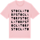 Pink Cotton t-shirt med Stockatorp ordlek t-shirt