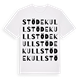 White t-shirt med Stödekull ordlek t-shirt