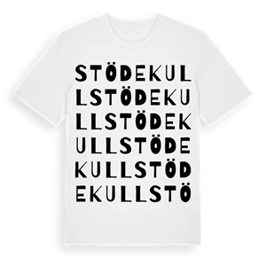 Stödekull ordlek t-shirt – ekologisk bomull t-shirt från Pinshirt