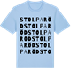 Blue Soul t-shirt med Stolparöd ordlek t-shirt