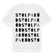 White t-shirt med Stolparöd ordlek t-shirt