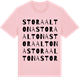 Pink Cotton t-shirt med Stora Altona ordlek t-shirt