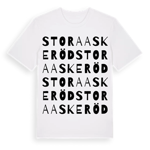 Stora Askeröd ordlek t-shirt – ekologisk bomull t-shirt från Pinshirt