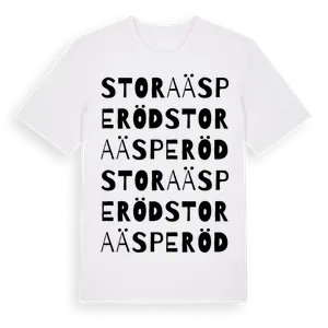 Stora Äsperöd ordlek t-shirt – ekologisk bomull t-shirt från Pinshirt