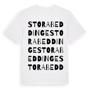 Stora Beddinge ordlek t-shirt – ekologisk bomull t-shirt från Pinshirt