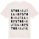 Vintage White t-shirt med Stora Bjälkarp ordlek t-shirt
