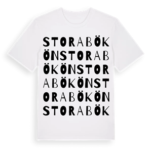 Stora Bökön ordlek t-shirt – ekologisk bomull t-shirt från Pinshirt