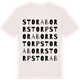 Vintage White t-shirt med Stora Borrstorp ordlek t-shirt