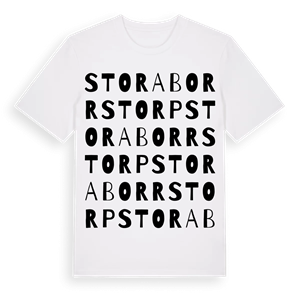 Stora Borrstorp ordlek t-shirt – ekologisk bomull t-shirt från Pinshirt