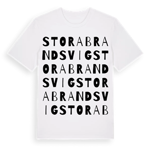 Stora Brandsvig ordlek t-shirt – ekologisk bomull t-shirt från Pinshirt