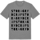 Mid Heather Gray t-shirt med Stora Gryderup ordlek t-shirt