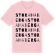 Pink Cotton t-shirt med Stora Haberga ordlek t-shirt