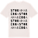 Vintage White t-shirt med Stora Haberga ordlek t-shirt
