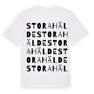 Stora Hälde ordlek t-shirt – ekologisk bomull t-shirt från Pinshirt