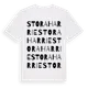White t-shirt med Stora Harrie ordlek t-shirt