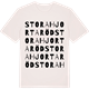 Vintage White t-shirt med Stora Hjortaröd ordlek t-shirt