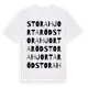 White t-shirt med Stora Hjortaröd ordlek t-shirt