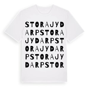 Stora Jydarp ordlek t-shirt – ekologisk bomull t-shirt från Pinshirt