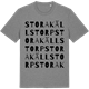 Mid Heather Gray t-shirt med Stora Källstorp ordlek t-shirt