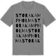 Mid Heather Gray t-shirt med Stora Kampholma ordlek t-shirt