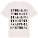 Vintage White t-shirt med Stora Kampholma ordlek t-shirt