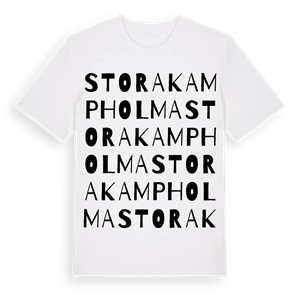 Stora Kampholma ordlek t-shirt – ekologisk bomull t-shirt från Pinshirt