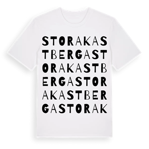 Stora Kastberga ordlek t-shirt – ekologisk bomull t-shirt från Pinshirt