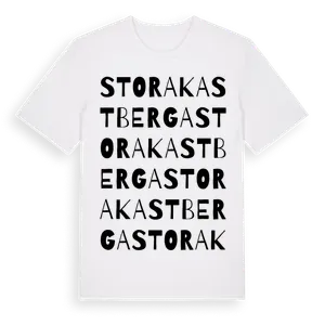 Stora Kastberga ordlek t-shirt – ekologisk bomull t-shirt från Pinshirt