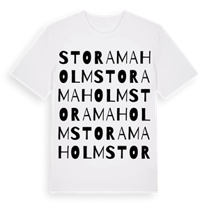 Stora Maholm ordlek t-shirt – ekologisk bomull t-shirt från Pinshirt