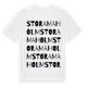 White t-shirt med Stora Maholm ordlek t-shirt
