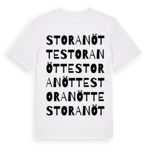 Stora Nötte ordlek t-shirt – ekologisk bomull t-shirt från Pinshirt