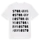White t-shirt med Stora Nybo ordlek t-shirt
