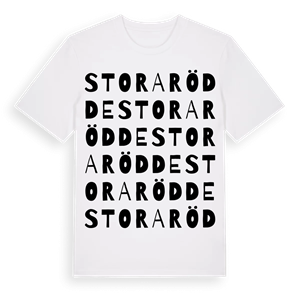 Stora Rödde ordlek t-shirt – ekologisk bomull t-shirt från Pinshirt