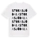 White t-shirt med Stora Sjödala ordlek t-shirt