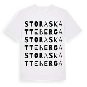 Stora Skatteberga ordlek t-shirt – ekologisk bomull t-shirt från Pinshirt