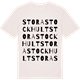 Vintage White t-shirt med Stora Stockhult ordlek t-shirt