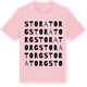 Pink Cotton t-shirt med Stora Torg ordlek t-shirt