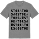 Mid Heather Gray t-shirt med Stora Torsjö ordlek t-shirt