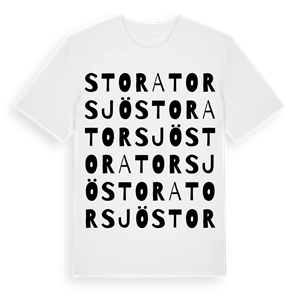 Stora Torsjö ordlek t-shirt – ekologisk bomull t-shirt från Pinshirt