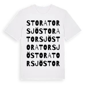 Stora Torsjö ordlek t-shirt – ekologisk bomull t-shirt från Pinshirt